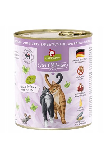 NO BRAND GranataPet DeliCatessen hrană umedă pentru pisici, miel și curcan 6x...