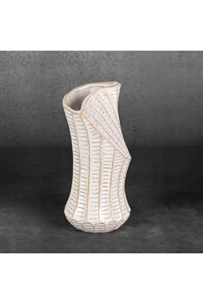 NO BRAND WAZON DECORATIV LIZA (01) FI 14 X 29 CM CREAMY