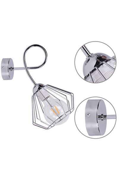 NO BRAND Lampă de perete elegantă cromată KINKIET LOFT