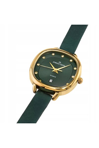 JORDAN KERR Ceas elegant de damă auriu P9007 IPG PK 30 mm Zirconiu Brățară ti...