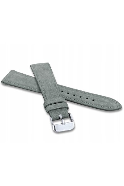 NO BRAND Curea smartwatch din piele gri 18 mm LAVVU SUEDE LSAEA18