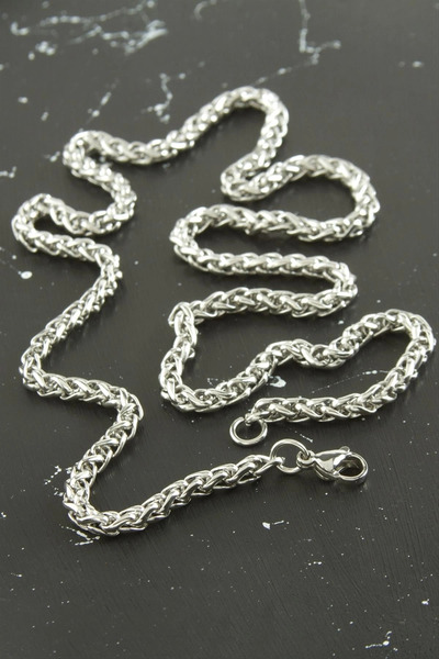SORA GROUP Interlocking Chain Steel Necklace 55 cm