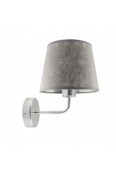 NO BRAND Aplică de perete cu abajur gri, LED E27, modernă, pentru dormitor