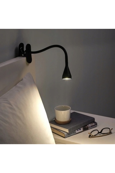 NO BRAND Lampă de birou cu clemă pentru blat LED 2700K 220lm 1.9W negru NÄVLINGE