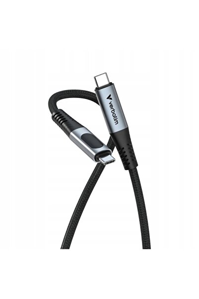 Verbatim Cablu USB-C la USB-C 100W cu indicator luminos 120cm Sincronizare și...