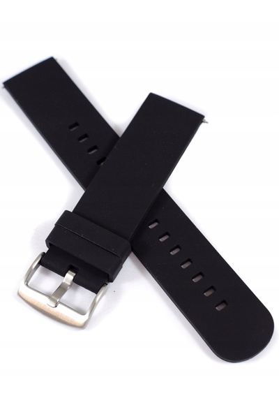 NO BRAND Curea neagră din silicon pentru ceasul inteligent, 22 mm, LAVVU LS00B22