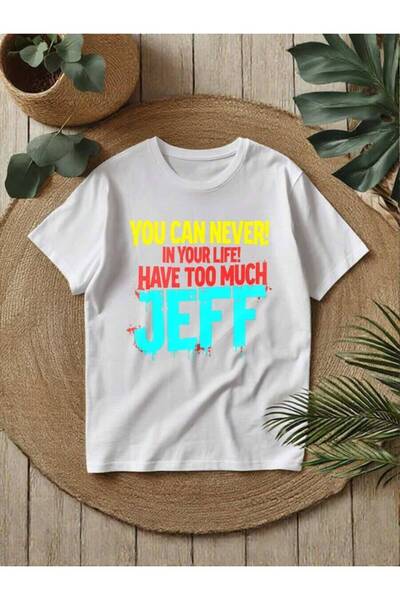 26LIK Men's 'You Can Never Have Too Many Jeffs' Graphic T-Shirt - Casual Blac...