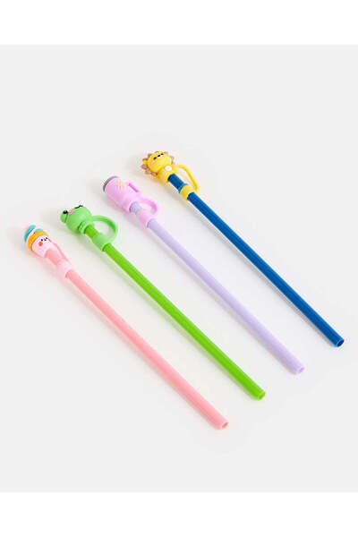 REDTAG Assorted 4-Piece Reusable Drinking Straw Set