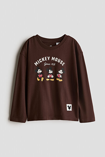 H&M Uzun Kollu ve Baskılı Tişört