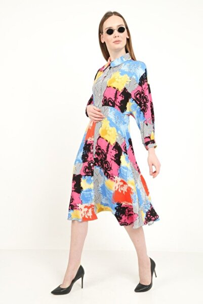 Generic Brand Blue Colored Shirt Dress