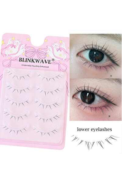 Choice ALR 5 Pairs 4-8mm Natural Wispy Lower Lashes Ultra Soft Natural Transp...