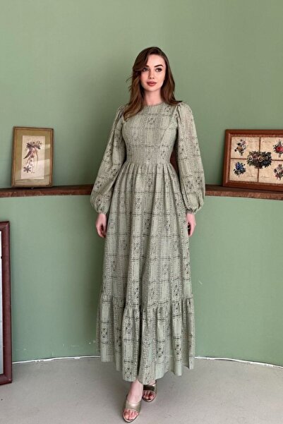 LUMU Rochie din dantelă mentă