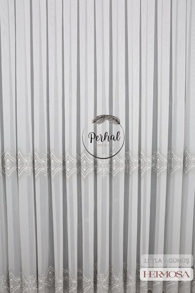 perhal perde ve halı ستارة تول ليلى بنمط البقلاوة الفضية العصرية ذات الطيات المتكررة من 1 إلى 3 طبقات