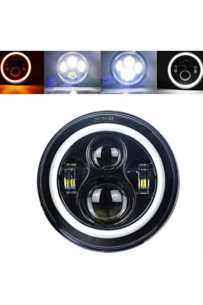 Choice 1PC headlight Black E Mark Number DOT Approved 7' Inch Motorcycle LED ...