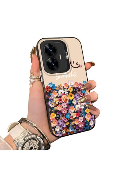 Hontinga Realme C55 Compatible Silicone Edge Hard Back Case Couple Phone Case...