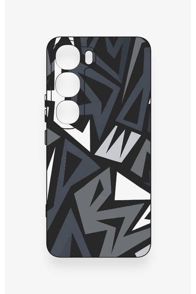 Vip Case Vivo V40 Lite 5g Compatible Geometric Block Pattern Silicone Case