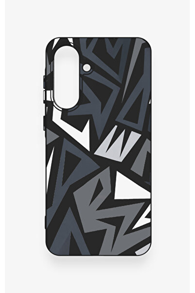 Vip Case Samsung A56 Uyumlu Geometrik Blok Desenli Silikon Kılıf