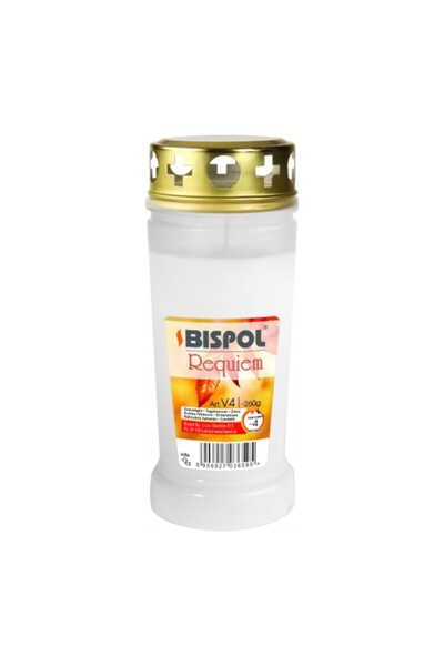LCA Set 2 x Candela cu Capac V4 Alb, 96 Ore