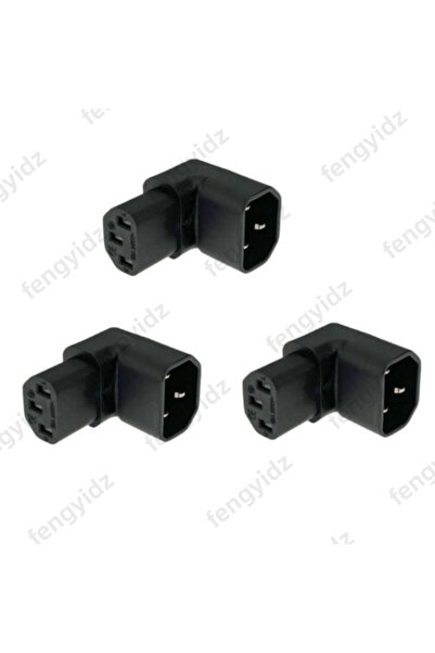 Choice6 Type4 3pcs IEC 320 C14 to C13 Left Right Angle AC Adapter IEC 3Pole I...