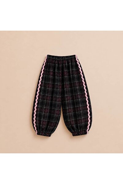 OZZY KİDS Girl's Plaid Shalwar Trousers