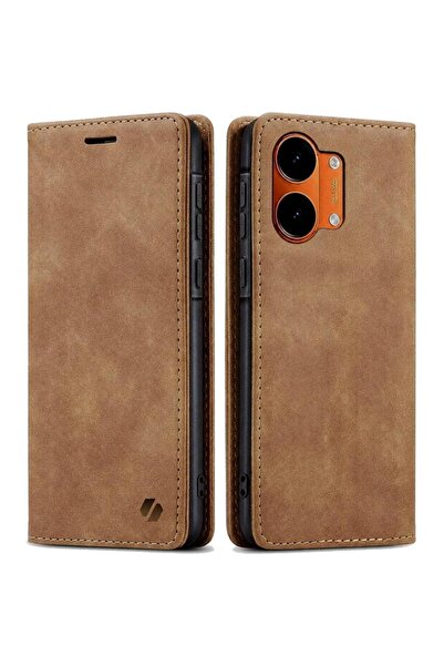 spacecase Θήκη Xiaomi Poco X8 Pro Max Wallet Πορτοφόλι - Light Brown