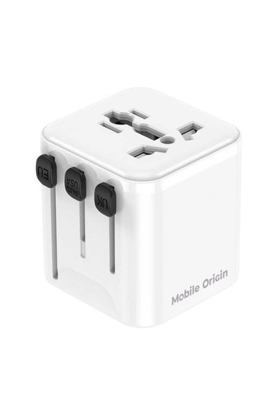 Mobile Origin Adaptor universal de călătorie PW30, 2500W, EU/UK/US/AU, Alb