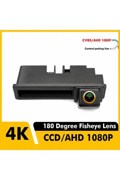 AUTOREY Cameră de marșarier AHD 1080P / CVBS 720P integrată în mânerul portbagajului pentru Audi