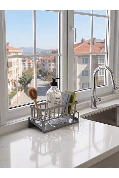 hauspro Lavabo Düzenleyici Plastik Stant Bulaşıklık Deterjanlık