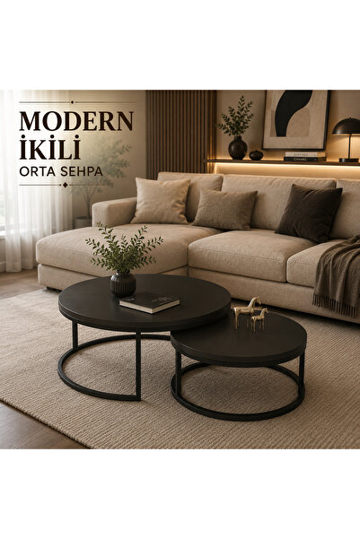 EVDERA MOBİLYA LÜKS İKİLİ ORTA SEHPA