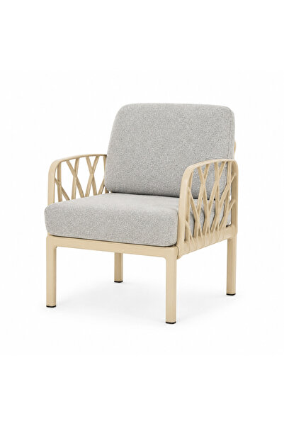 Novussi Garda Sofa Koltuk Tekli-Gri Minderli