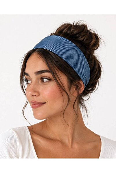 Betay Studio Betay Lastikli Kumaş Saç Bandı - Geniş Bandana Toka