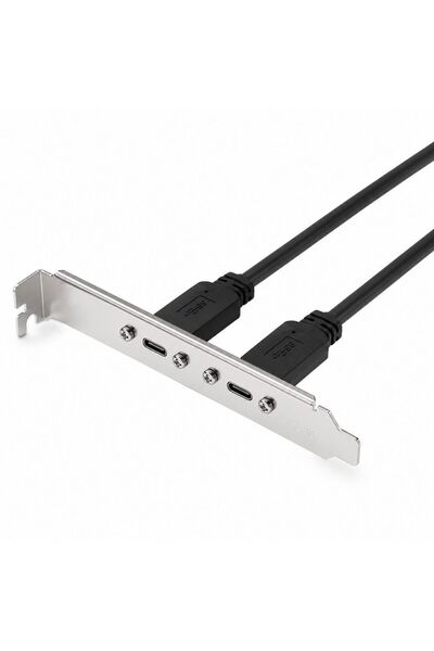 Alfais 6076 Type E to Type C Ön Panel Usb C Uzatma Kablosu Braket Adaptörü 3.1 Çevirici Dönüştürücü