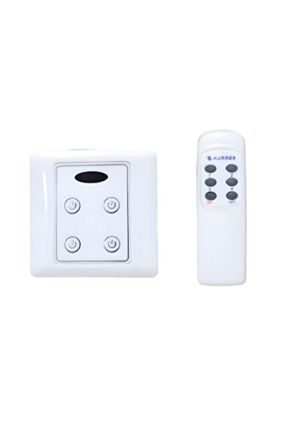 Hummer Four Gang Remote Control Light Switch | 7 x 7 | White | Recessed In Wa...