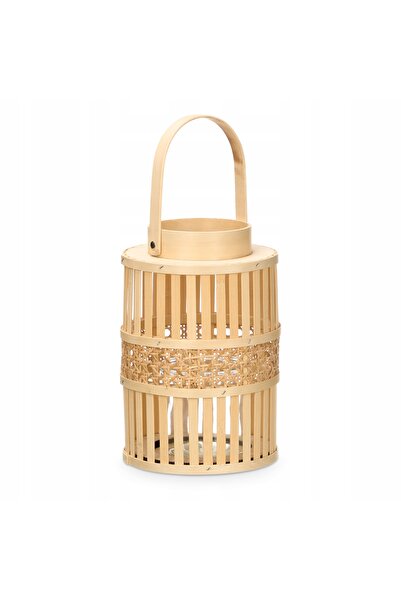 Gift Decor LAMPĂ DIN BAMBUS BEJ Ø 18,5, FELINAR CU MÂNER, TIP SUISETĂ