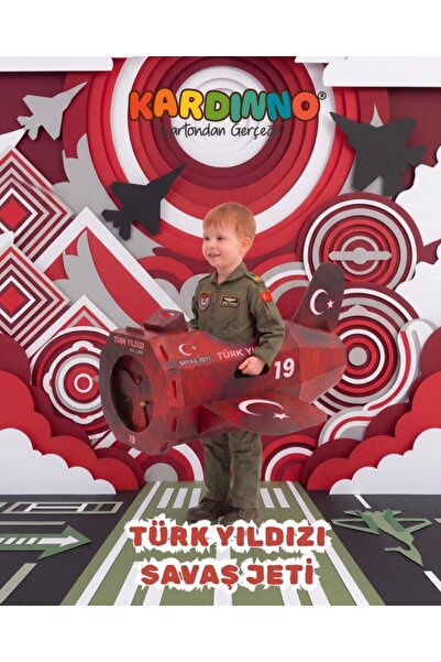 Kardinno Fighter Jet Educational Toy Cardboard Wearable Kids Costume Activity...