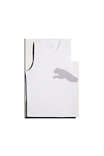 Puma TAD BIG LOGO TANK Erkek Beyaz T-Shirt & Polo