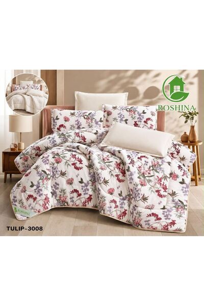 ROSHAN Summer Bedspread (6-Piece Set) - Double-Sided with a Tufted Design, th...