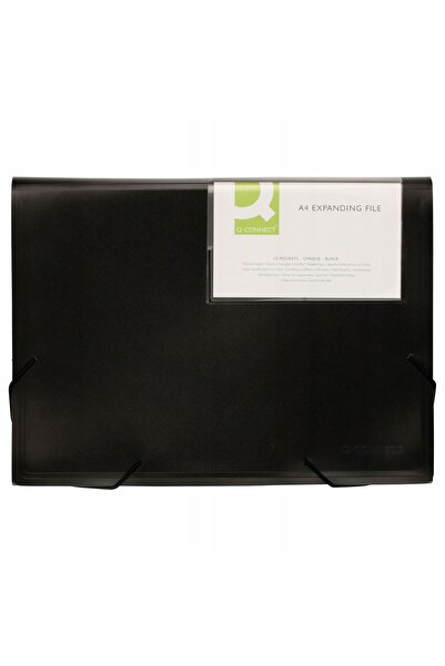 NO BRAND Dosar Harmonic cu 12 compartimente Q-Connect Negru x3