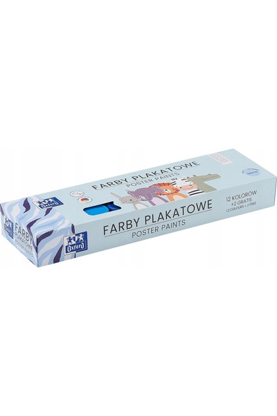 Oxford Vopsea poster pentru copii 12 + 2 culori 20ml x2
