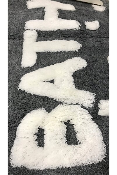NO BRAND Covoraș de baie Chilai Home cu inscripția "Bath" 100x60 cm, gri
