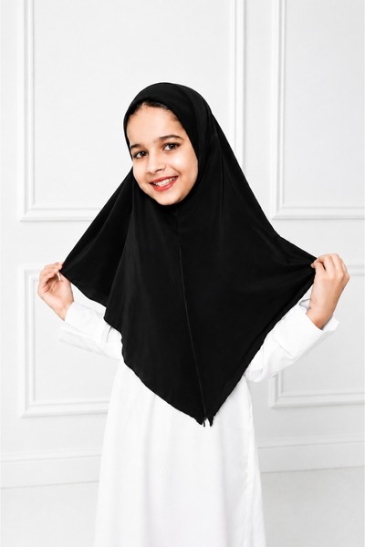 Linda Hijab Olive Green Hijab for Kids – Simple Modest Islamic Headscarf for ...