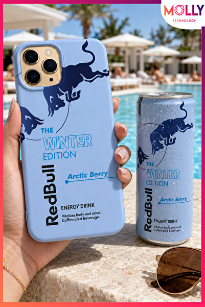 Molly iPhone 13 PRO MAX İçin Bebe Mavisi The Winter Edition Desenli İçi Kadif...