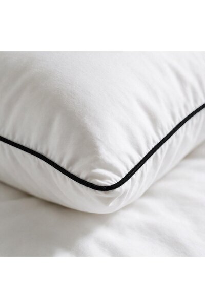 Binna Soft Eco Biyeli Yastık 50x70 cm 600 gr Boncuk Silikon Elyaf Dolgulu - Siyah