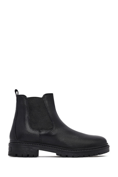 Derimod Women's Black Leather Chelsea Boots Wf410004Df