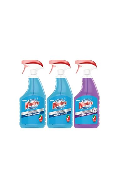 Generic Brand Windex Glass Cleaner, 2 x Original & 1 x Lavender, Fast-Acting ...
