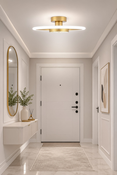 Fer Avize Dümen Tekli Modern Led Avize Beyaz Işık Enerji Tasarruflu Hol Oturma Odası Çocuk Odası Cafe