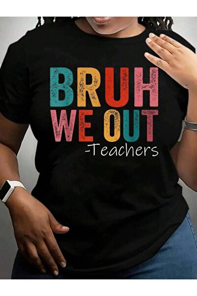 9JY Bruh We Out Teachers Happy Last Day Of Retro Vintage Back To School Black...