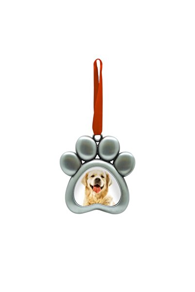 Generic Brand Pearhead Christmas Pet Pawprint Photo Ornament, Dog or Cat Chri...