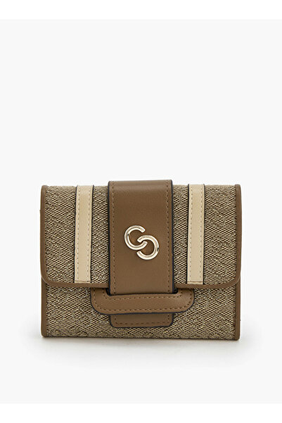 Celeste Monogram Wallet with Button Closure