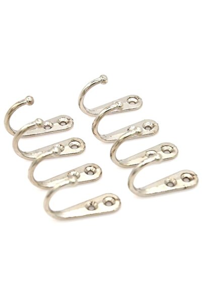 Generic LXZ 8 PCs Silvery Wall Mounted Single Prong Hooks - Wall Hook - Hat H...